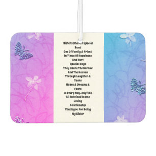 Sister Embellished Car Air Freshener