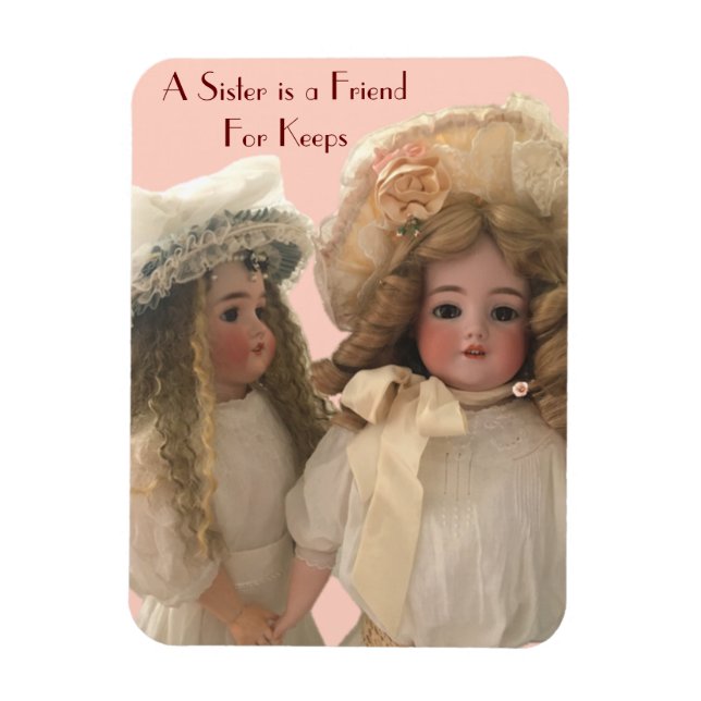 Sister Friends for Keeps Greeting Card Magnet (Vertical)