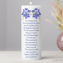 Sister Gift, Elegant Flowers & Poem