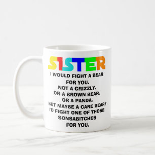 Sister gifts, funny sister gift, sister mug, coffe coffee mug