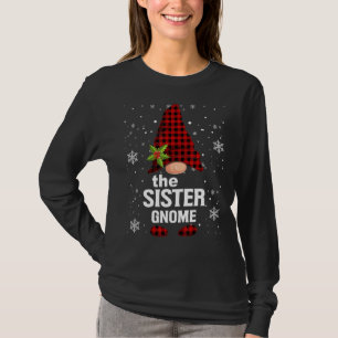 Sister Gnome Buffalo Plaid Family Matching Christm T-Shirt