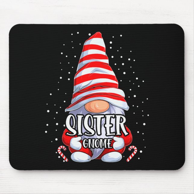 Sister Gnome Christmas Pajamas Matching Family Gro Mouse Mat (Front)