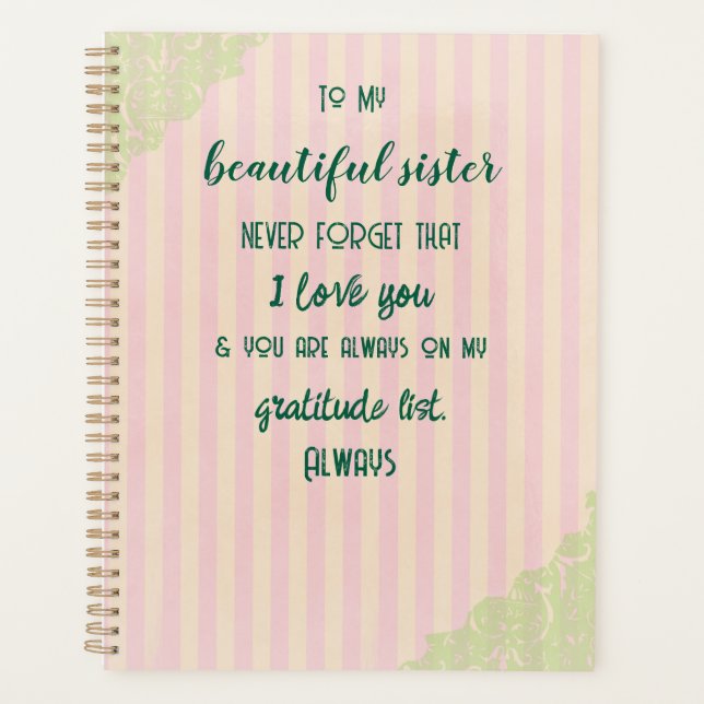 Sister Gratitude  Planner (Front)