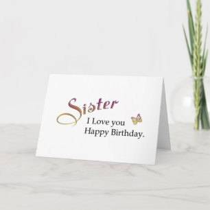 Sister, Happy Birthday Card