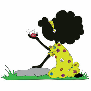 Sister Holding Ladybug (Green) Photo Sculpture