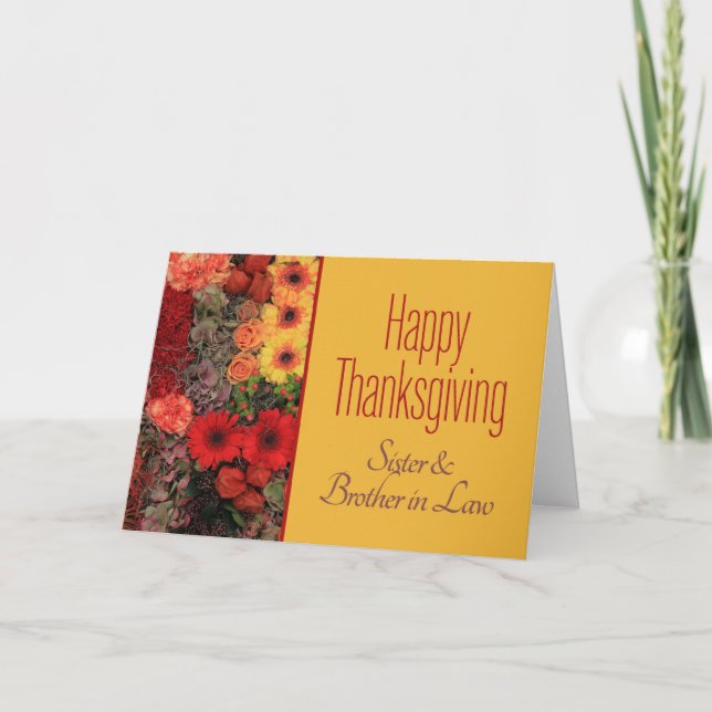 Sister & Husband Thanksgiving Card (Front)