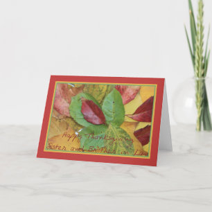 Sister & Husband Thanksgiving Card