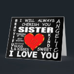 Sister I Love You Card<br><div class="desc">Sister I Love You</div>