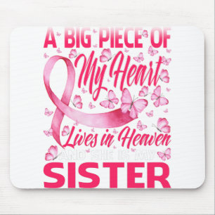 Sister In Heaven Butterfly Awesome Breast Cancer Mouse Mat