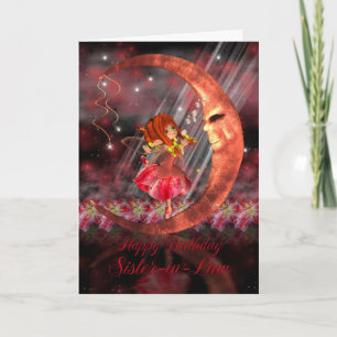 Sister-in-Law Birthday Card with Cute little fairy