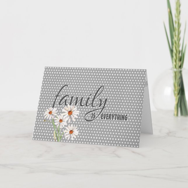 Sister-in-law Birthday Daisies On Polka Dots Card (Front)