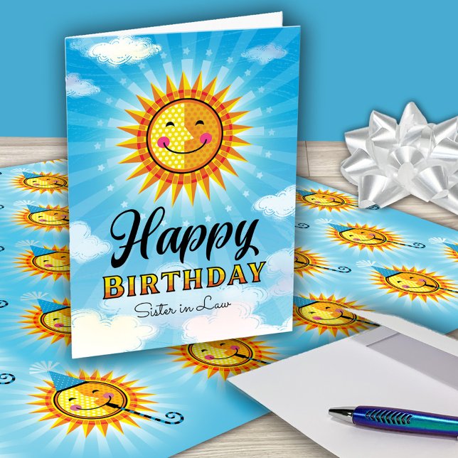 Sister In Law Cute Birthday Smile Card (Creator Uploaded)