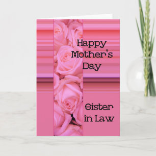 Sister in Law Happy Mother's Day rose card