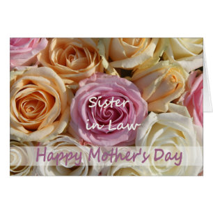 Sister in Law  Happy Mother's Day rose card