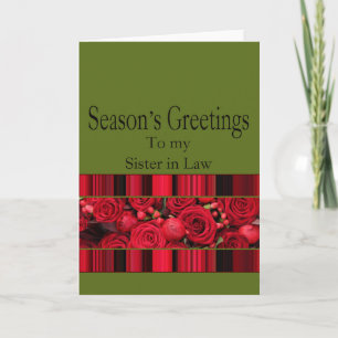 Sister in Law Merry Christmas card