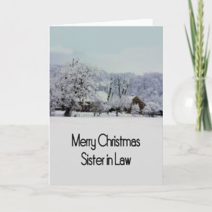 Sister in Law Merry Christmas card