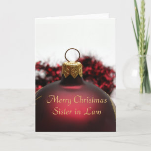 Sister in Law Merry Christmas card
