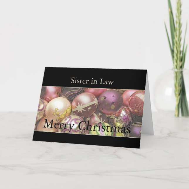 Sister in Law Merry Christmas card (Front)