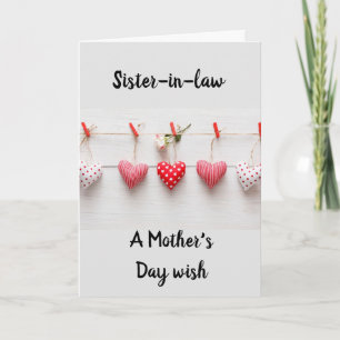 **SISTER-IN-LAW** ON "MOTHER'S DAY" HOLIDAY CARD
