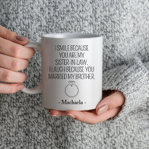 Sister In Law Wedding Bridal Shower Birthday Party Mug