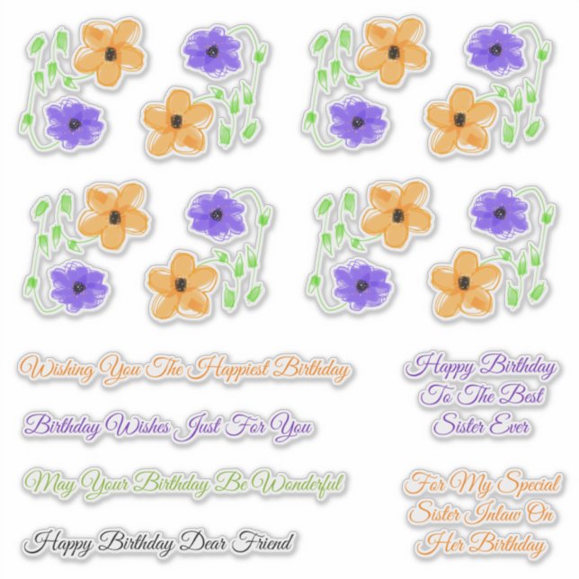 Sister Inlaw and Friends Birthday Wishes (Front)