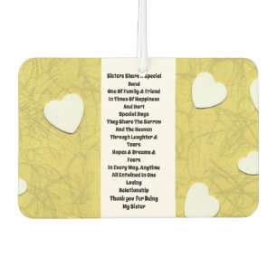 Sister Inspirational Car Air Freshener