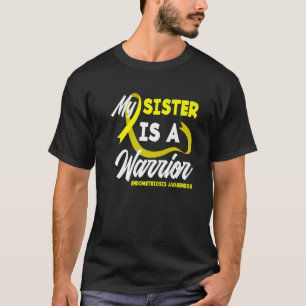 Sister Is A Warrior Yellow Ribbon Endometriosis Aw T-Shirt