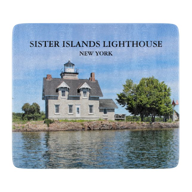 Sister Islands Lighthouse, New York Cutting Board (Front)