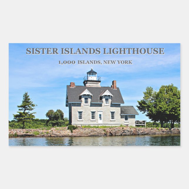 Sister Islands Lighthouse, New York Stickers (Front)