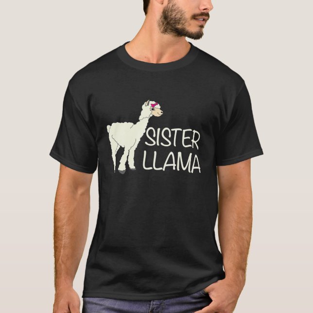 Sister Llama Cute Alpaca Farmer Peruvian Pet Tee (Front)