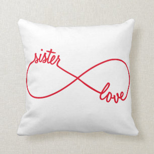 Sister love, infinity sign cushion