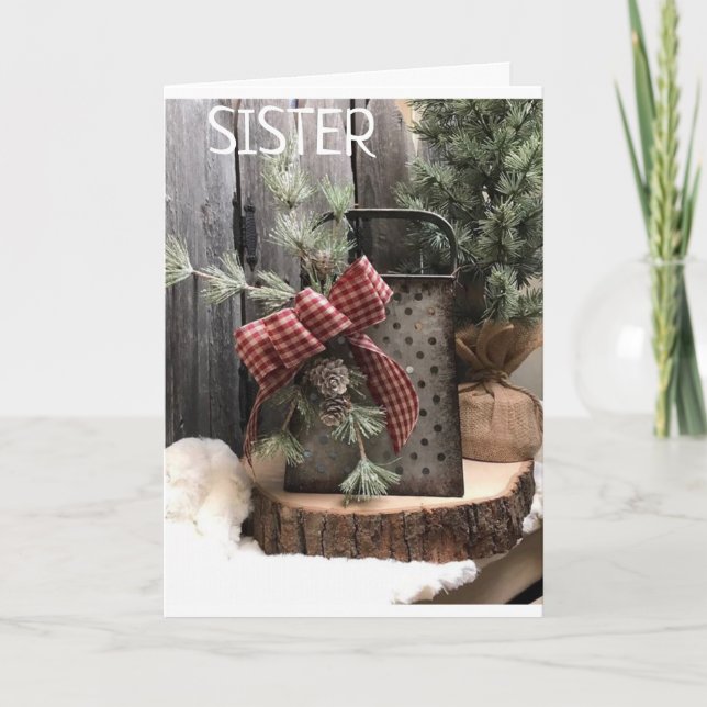 **SISTER** LOVE JOY AND MERRY CHRISTMAS TO YOU HOLIDAY CARD (Front)