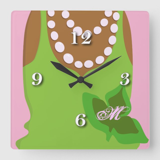 Sister Love Square Wall Clock (Front)