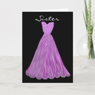 SISTER - Maid of Honor PURPLE WATERFALL Dress Invitation