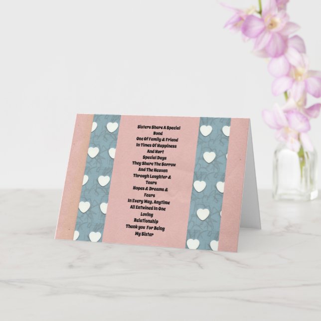 Sister Marshmallow Hearts Card (Orchid)