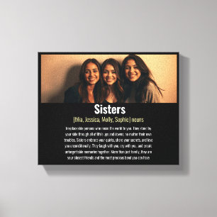 Sister Memorial Definition Custom Acrylic Keepsake Canvas Print