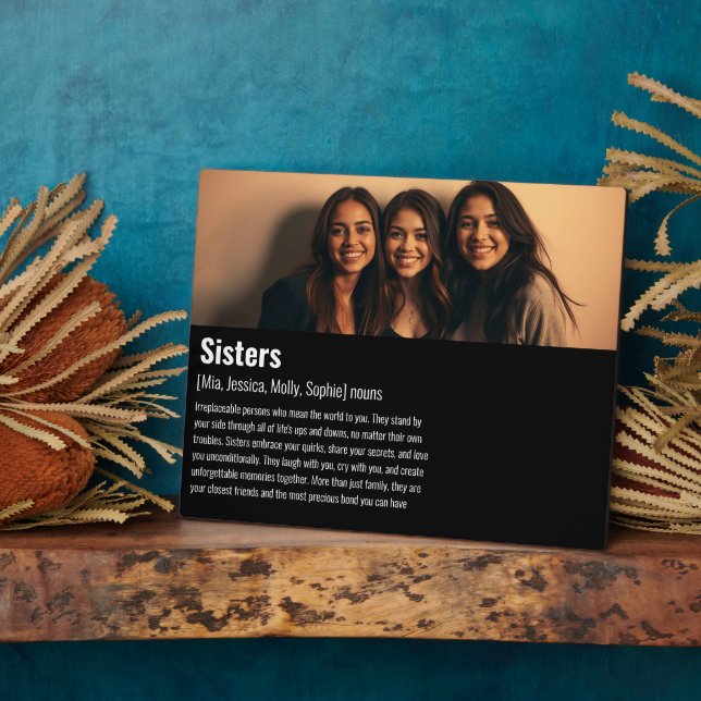 Sister Memorial Definition Custom Acrylic Keepsake Plaque (Side)