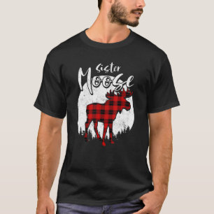 Sister Moose Red Plaid Buffalo Matching Family Paj T-Shirt