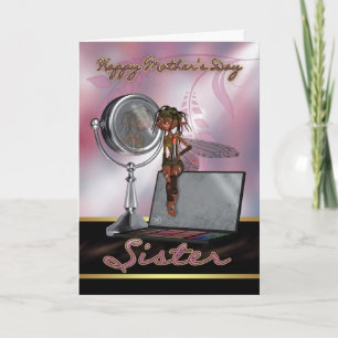 Sister Mother's Day Card With Make Up Fairy