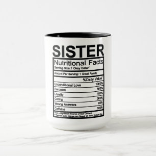 Sister Nutritional Facts Mug