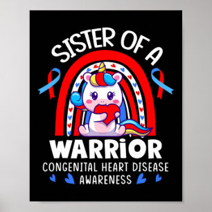 Sister Of A Heart Warrior Chd Week Congenital Hear Poster