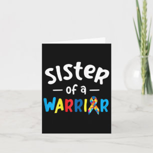 Sister Of A Warrior - Autism Awareness Gift Card