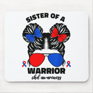 Sister Of A Warrior Chd Congenital Heart Defect Aw Mouse Mat