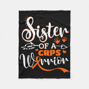 Sister Of A Warrior Crps Awareness Month Orange Ri Fleece Blanket