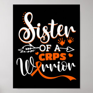 Sister Of A Warrior Crps Awareness Month Orange Ri Poster