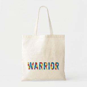 Sister Of A Warrior design. Put the puzzle piece o Tote Bag