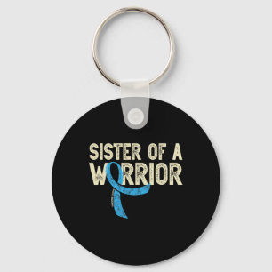 Sister of a Warrior Diabetic Diabetes Awareness T1 Key Ring