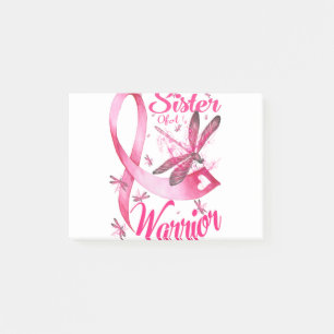 Sister Of A Warrior Dragonfly Breast Cancer Post-it Notes