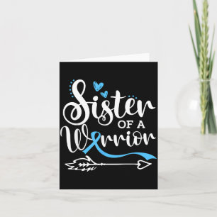 Sister Of A Warrior Prostate Cancer Awareness Card
