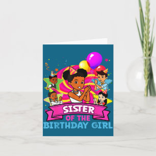 Sister Of Birthday Girl Gracie Nk Doll Family Deco Card
